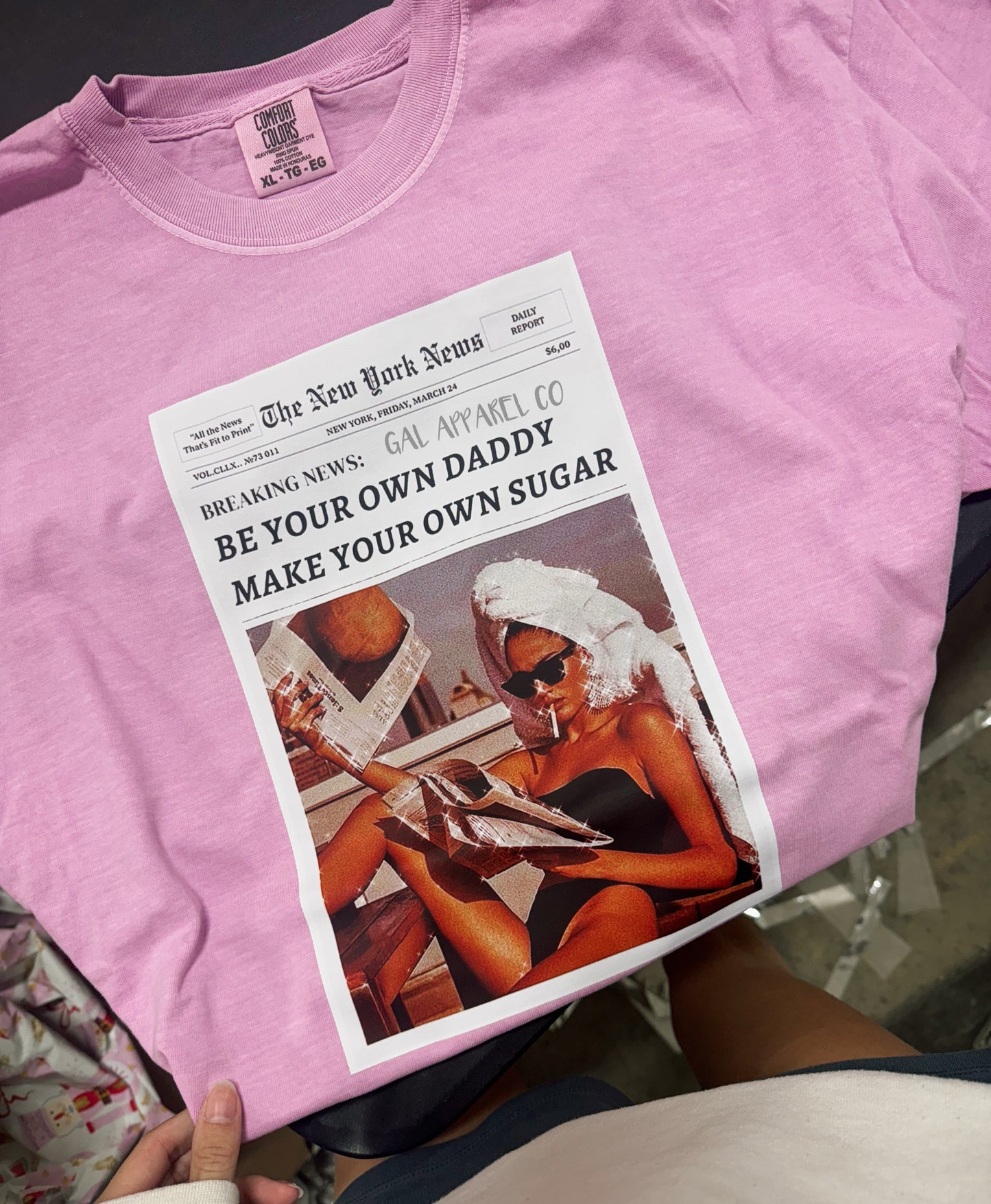 Be your own daddy make your own sugar newspaper design tee or sweatshirt
