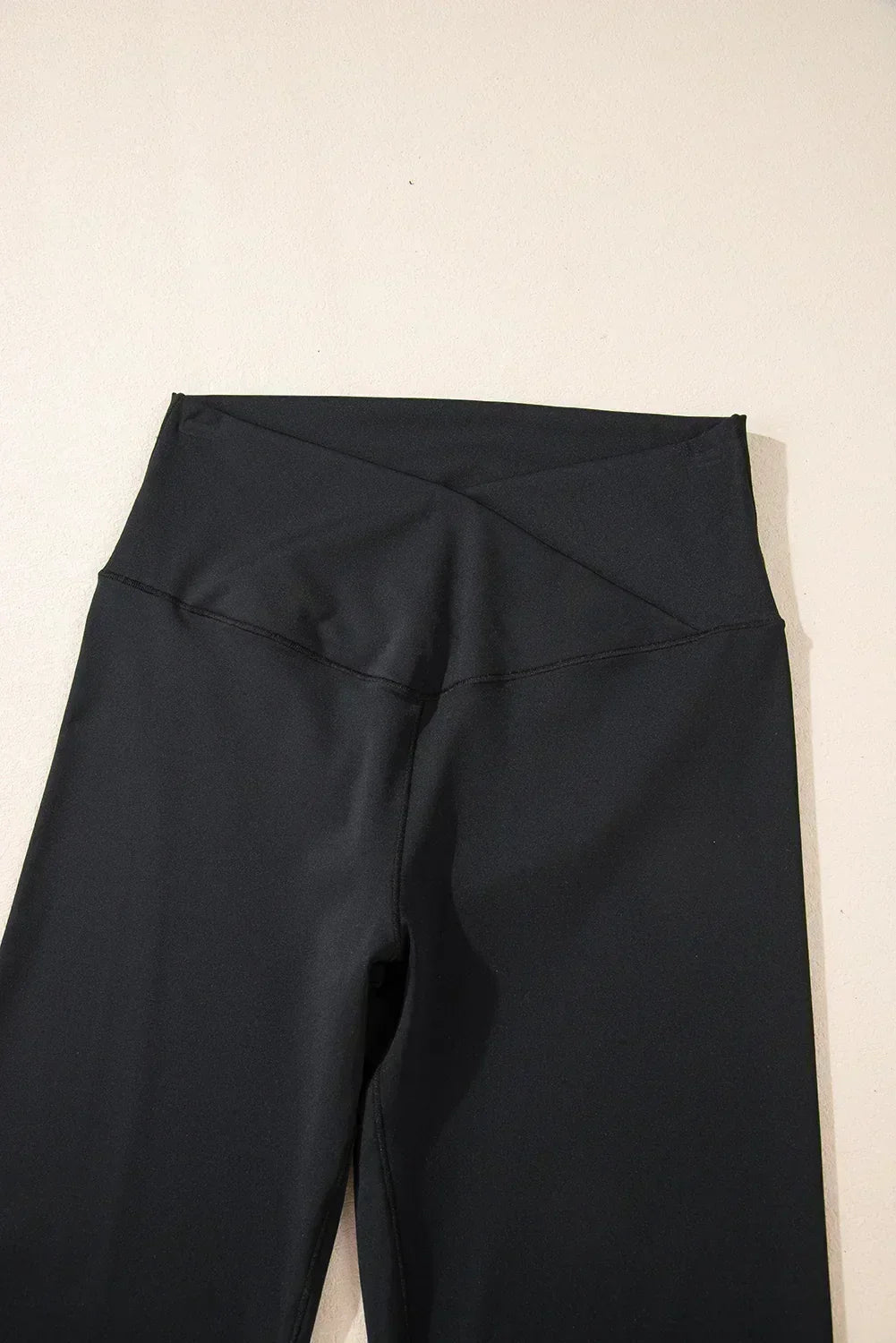 Dark Grey V Shape High Waist Flared Leggings Femstylo