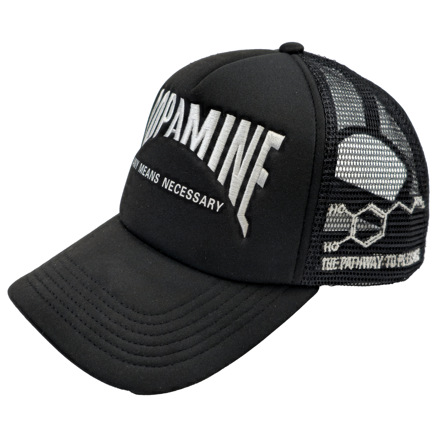 Dopamine Trucker Hat Black