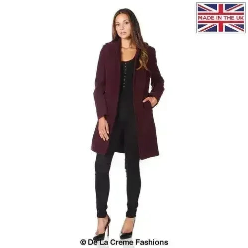 Wool Blend Hooded Coat - Zip Front Winter Coat | Femstylo