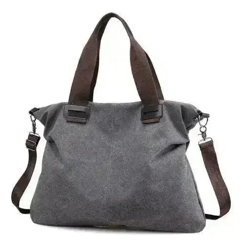 Casual Canvas Large Shoulder Bag For Young Women