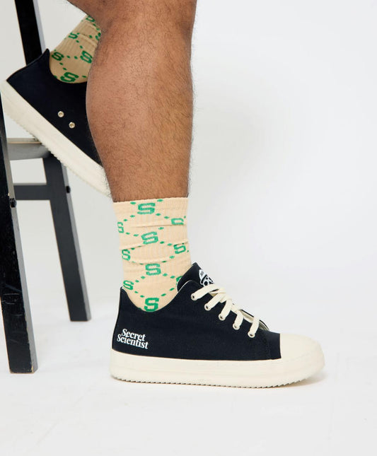 Secret Scientist All Over Print Socks - Brown/Green