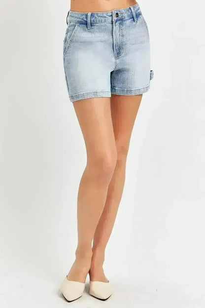 High Rise Denim Shorts | Stretch Cotton Blend | Sizes S-3XL
