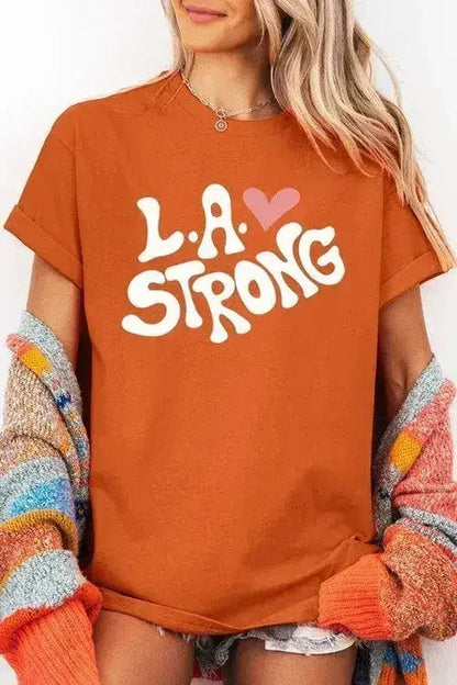 LA Strong Graphic Plus Heavy Cotton Tee