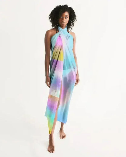 Pastel Horizon Swim Cover Up Sarong