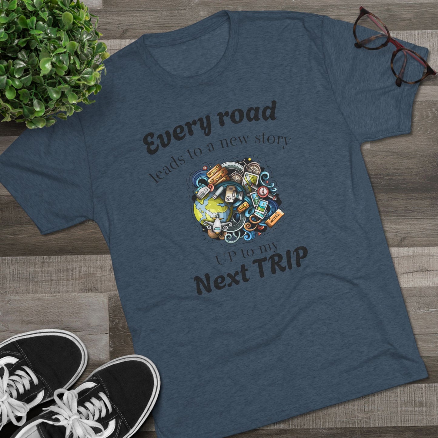 Road Trip T-Shirt — “Every Road Leads to a New Story” Travel Tee