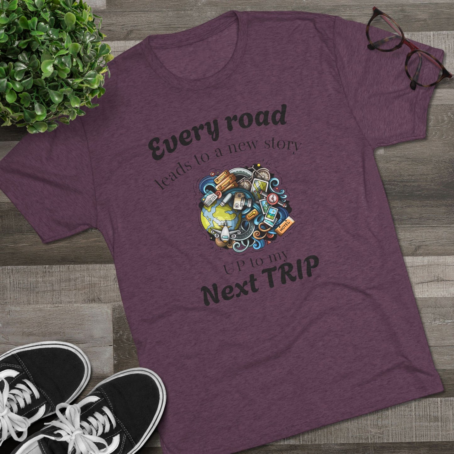 Road Trip T-Shirt — “Every Road Leads to a New Story” Travel Tee