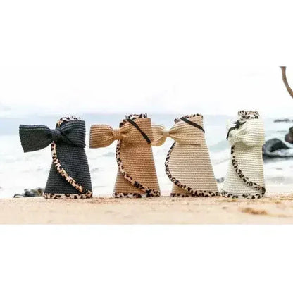 Leopard Foldable Bow Visor – Packable Sun Protection with Fierce Style
