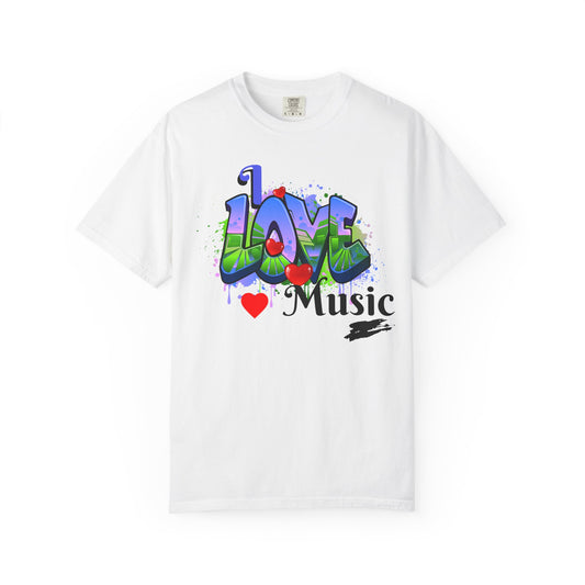 Love Music Graffiti T-Shirt — I  Music Street Art Tee