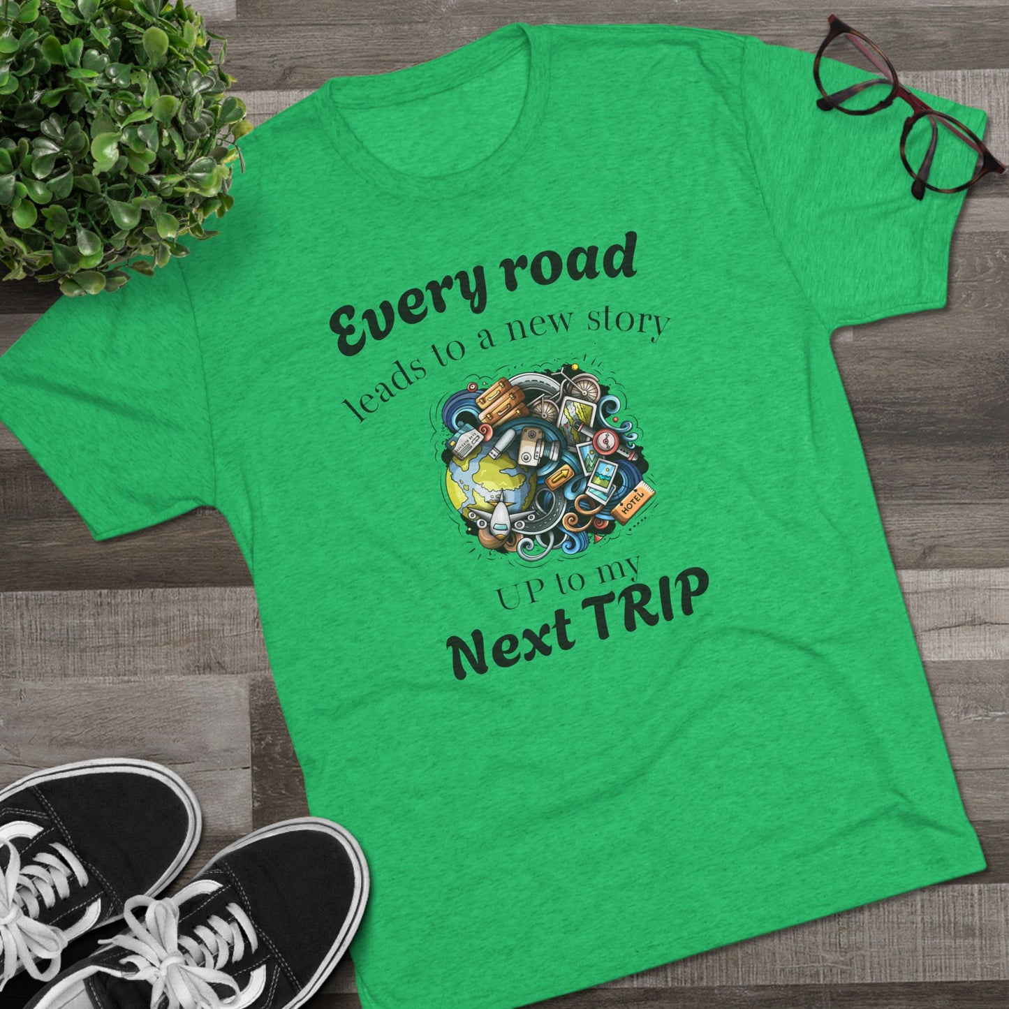 Road Trip T-Shirt — “Every Road Leads to a New Story” Travel Tee