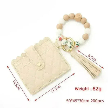 Safari Tassel Cardholder Keychains