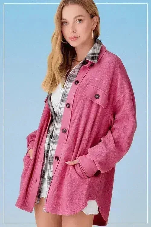 Sunset Fleece Jacket - Cozy Oversized Outerwear - Femstylo