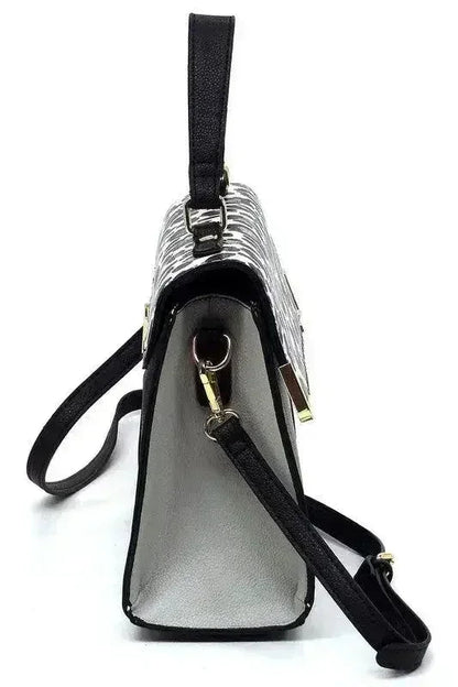 Vegan Leather Satchel - Top Handle Crossbody Bag | Femstylo