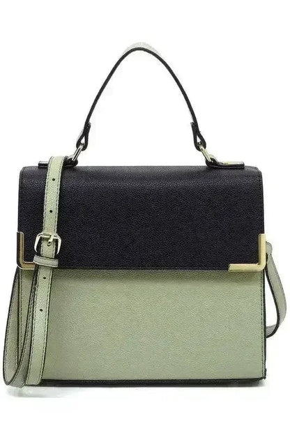 Vegan Leather Satchel - Top Handle Crossbody Bag | Femstylo