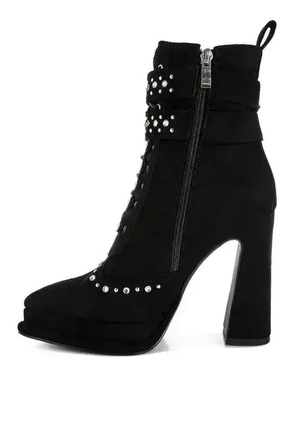 Punk Harness Boots - Studded High Heel Boots | Femstylo