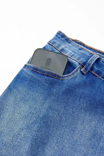Ashleigh Blue Wrapped Crossed Waist Denim Mini Skirt