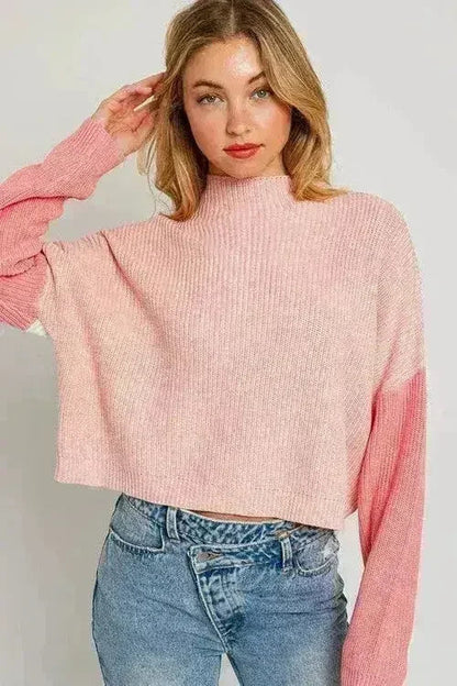 Color Block Oversize Sweater – Bold & Cozy Winter Knit