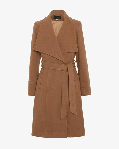 Waterfall Lapel Double Breasted Duster Coat