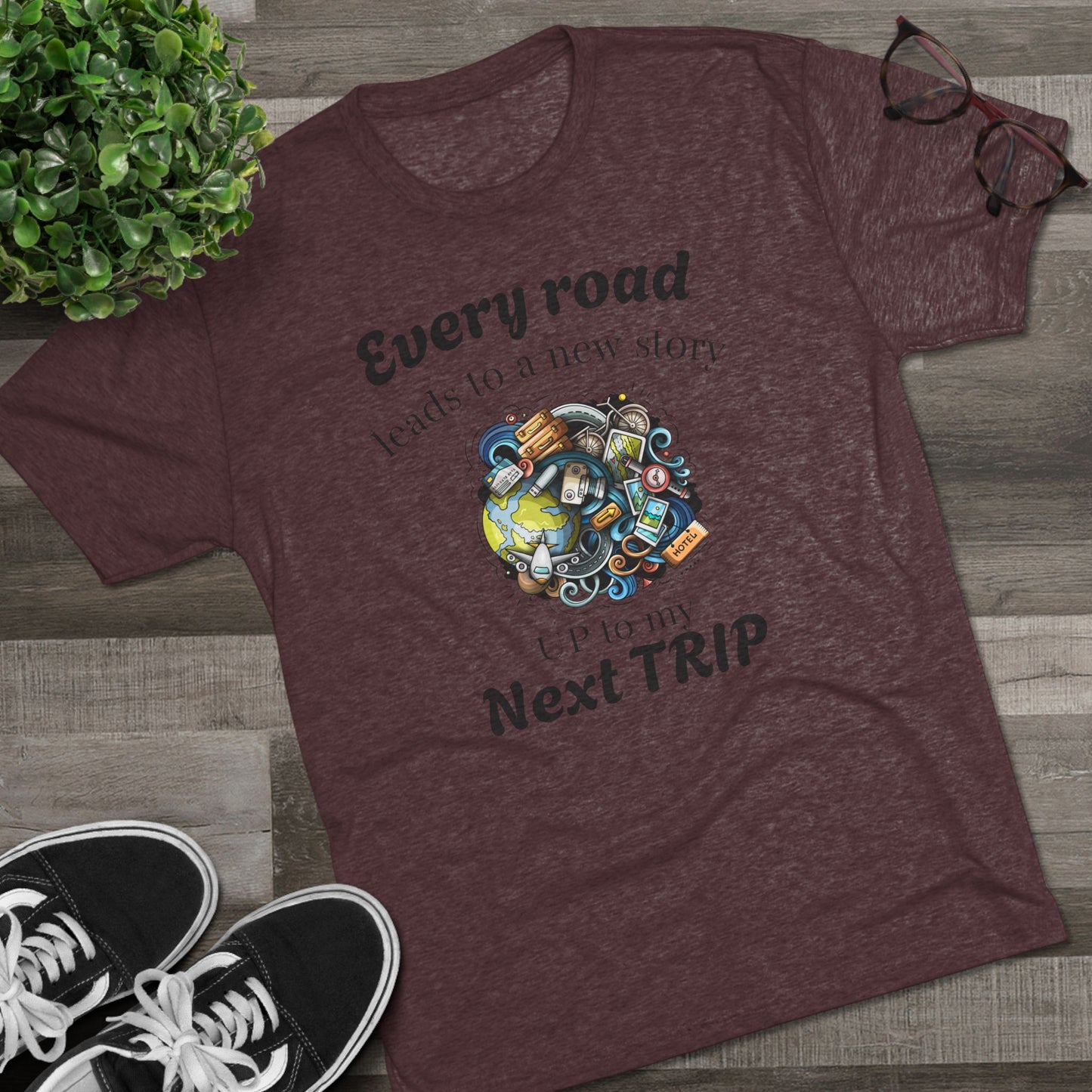 Road Trip T-Shirt — “Every Road Leads to a New Story” Travel Tee