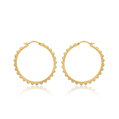 Turquoise Hoop Earrings