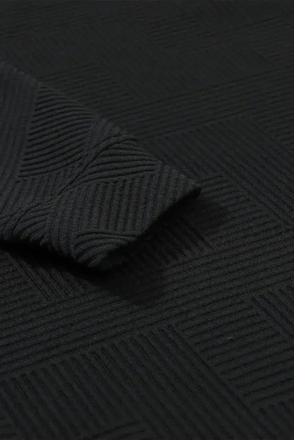 Black Ultra Loose Textured 2pcs Slouchy Outfit