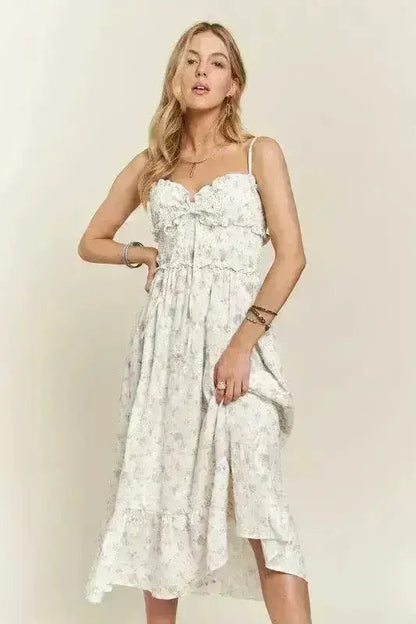 Floral Sweetheart Cami Dress – Smocked Bodice | Summer Style