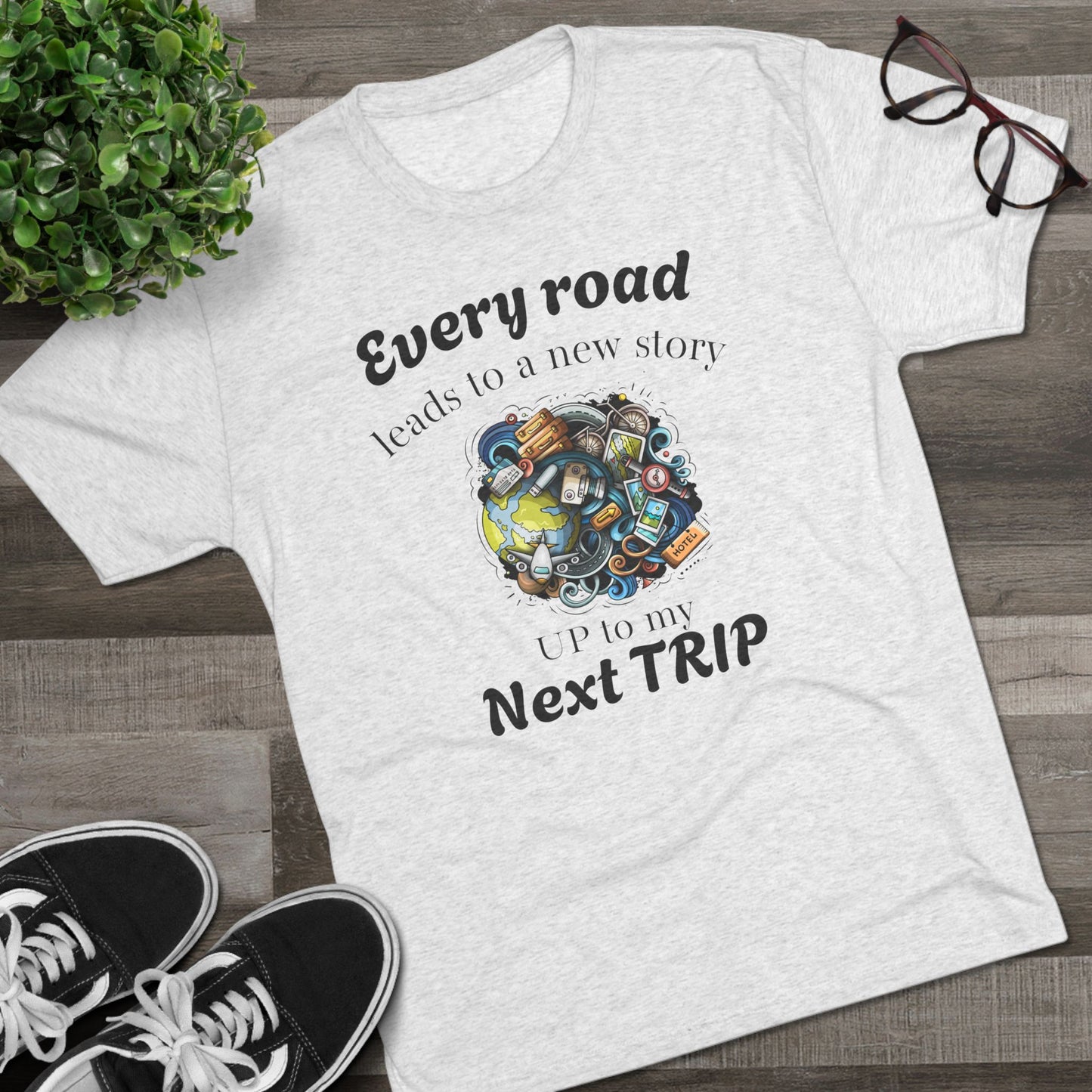 Road Trip T-Shirt — “Every Road Leads to a New Story” Travel Tee