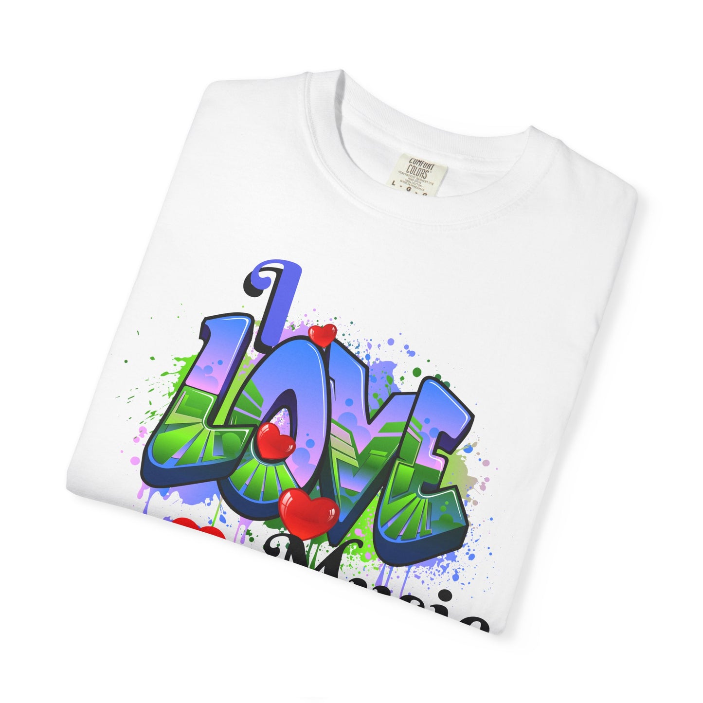 Love Music Graffiti T-Shirt — I  Music Street Art Tee