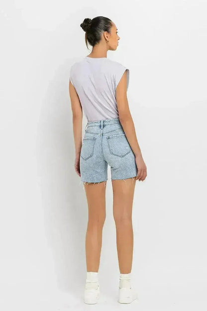 High Rise Denim Shorts by Vervet Flying Monkey | Femstylo