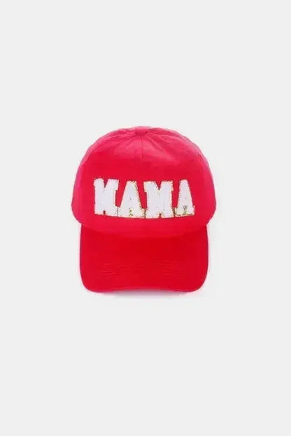 MAMA Chenille Patch Baseball Cap - Washed Cotton City Hat | Femstylo