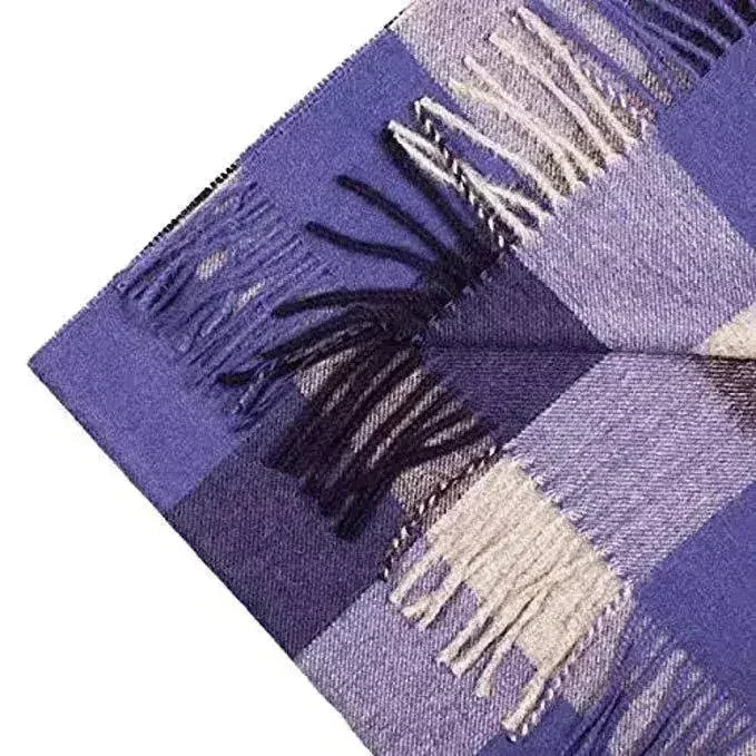 Great Natural Alpaca 100% baby alpaca scarf blue color