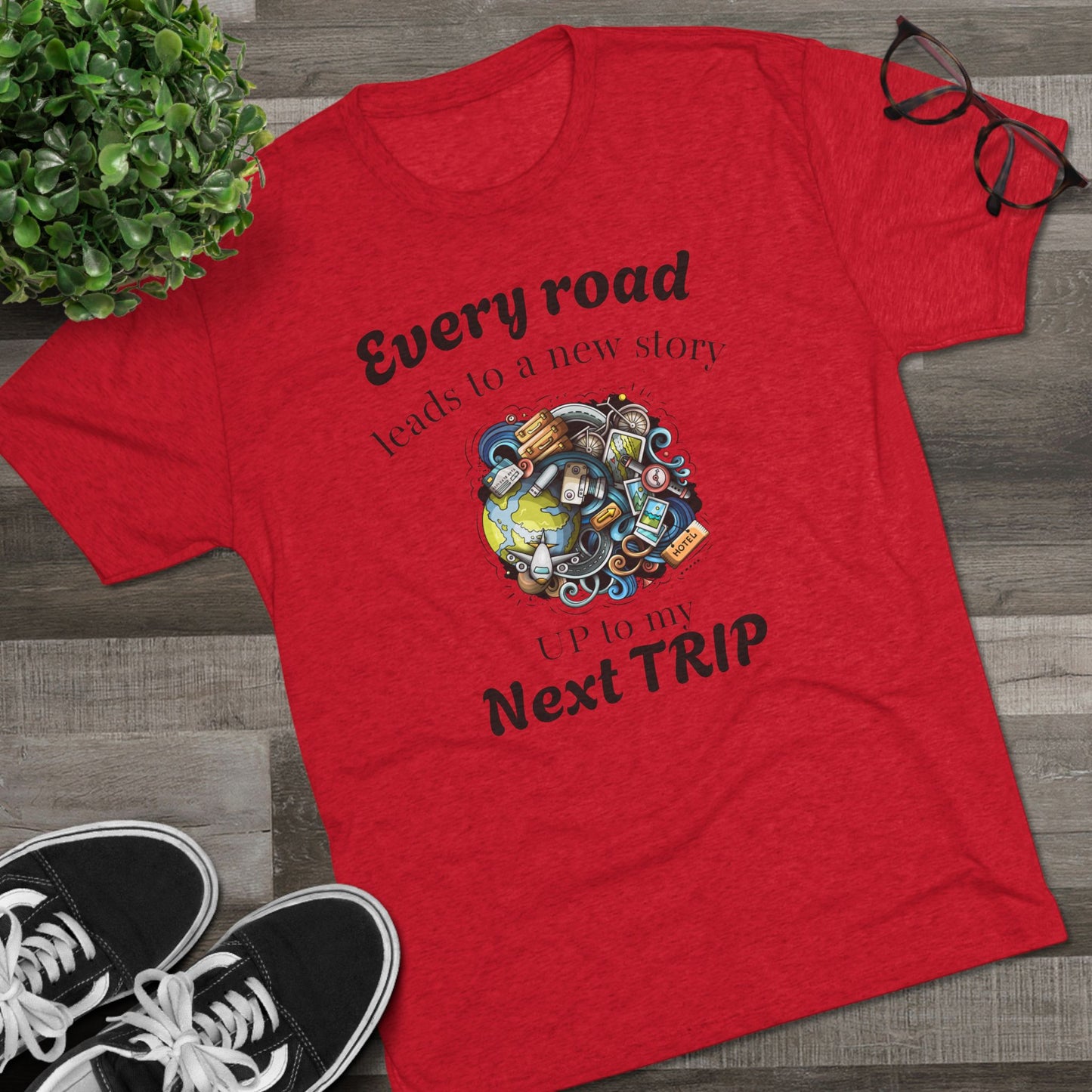 Road Trip T-Shirt — “Every Road Leads to a New Story” Travel Tee