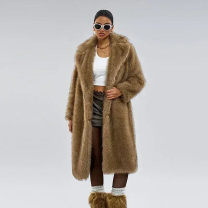 Royal Faux Fur Maxi Coat – 25 Edition
