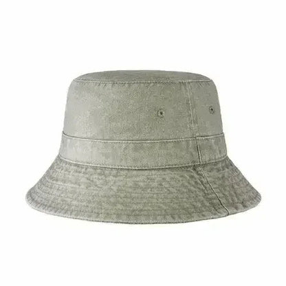 Canvas Bucket Hat - Washed Cotton Moldable Brim - UPF Sun Protection