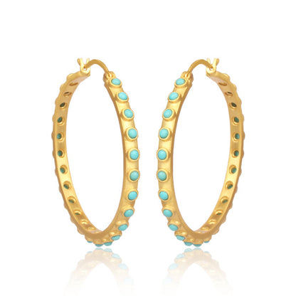 Turquoise Hoop Earrings