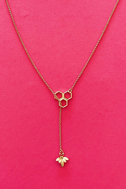 Bee With Me Necklace, Gold