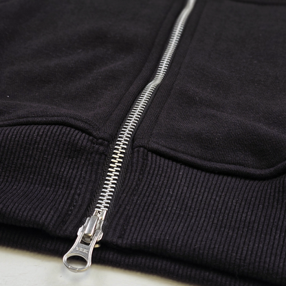Cerberus Zip Up Hoodie Black