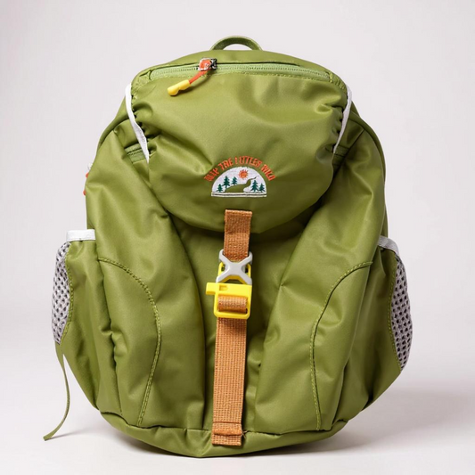 Kid’s (Ages 2 to 7) green Hiking Pack - Water Bladder Compatible Backpack for Young Hikers