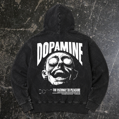 Dopamine Pullover Hoodie Vintage Black