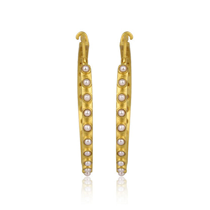 Pearl Hoop Earrings