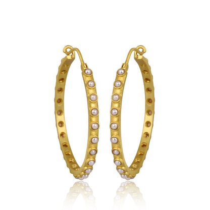 Pearl Hoop Earrings