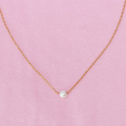Dainty Single Pearl Necklace