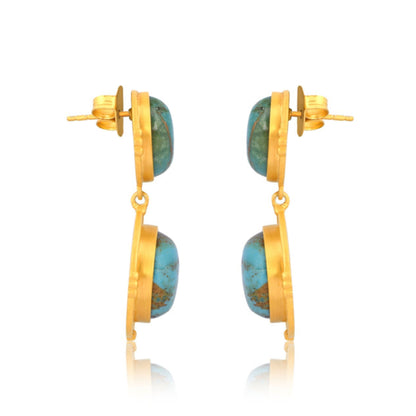Island Hopping Drop Earrings - Turquoise