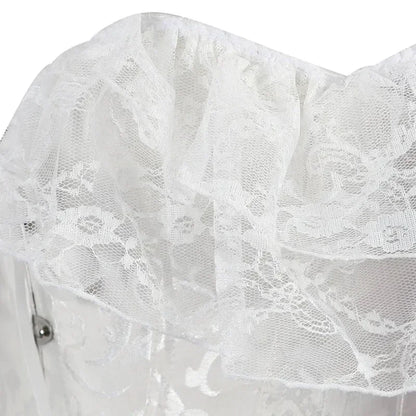 Fashion Princess Style Women Lingerie Bodyshaper Bridal Corset Bustier Tops For Women Short-Sleeve Lace Up Corselet Plus Size