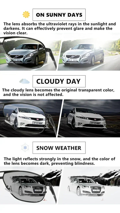 Top Quality Square Retro Photochromic Aluminum Sunglasses Men Polarized Driving Women Sun Glasses For Men Brown Oculos de sol