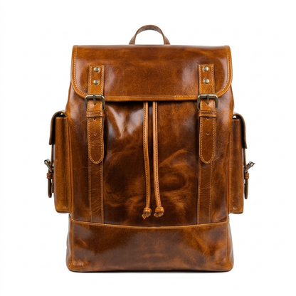Earthen Leather Laptop Backpack, Luxury Leather