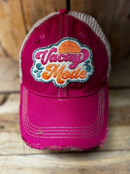 Vacay Mode Distressed Cap