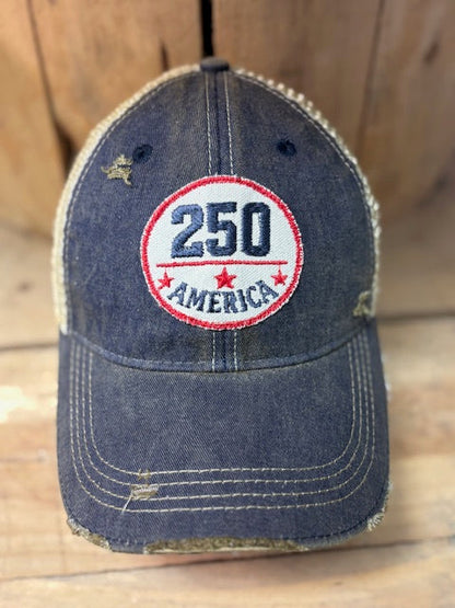 America 250 -distressed Trucker Hat
