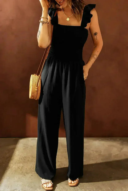 Classy Black Wide Leg Jumpsuit