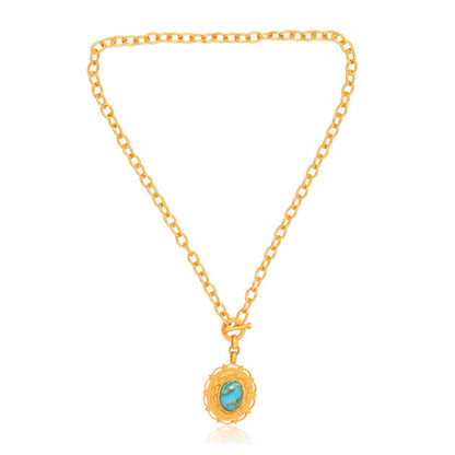 Meet Me in Mykonos Toggle Necklace - Turquoise